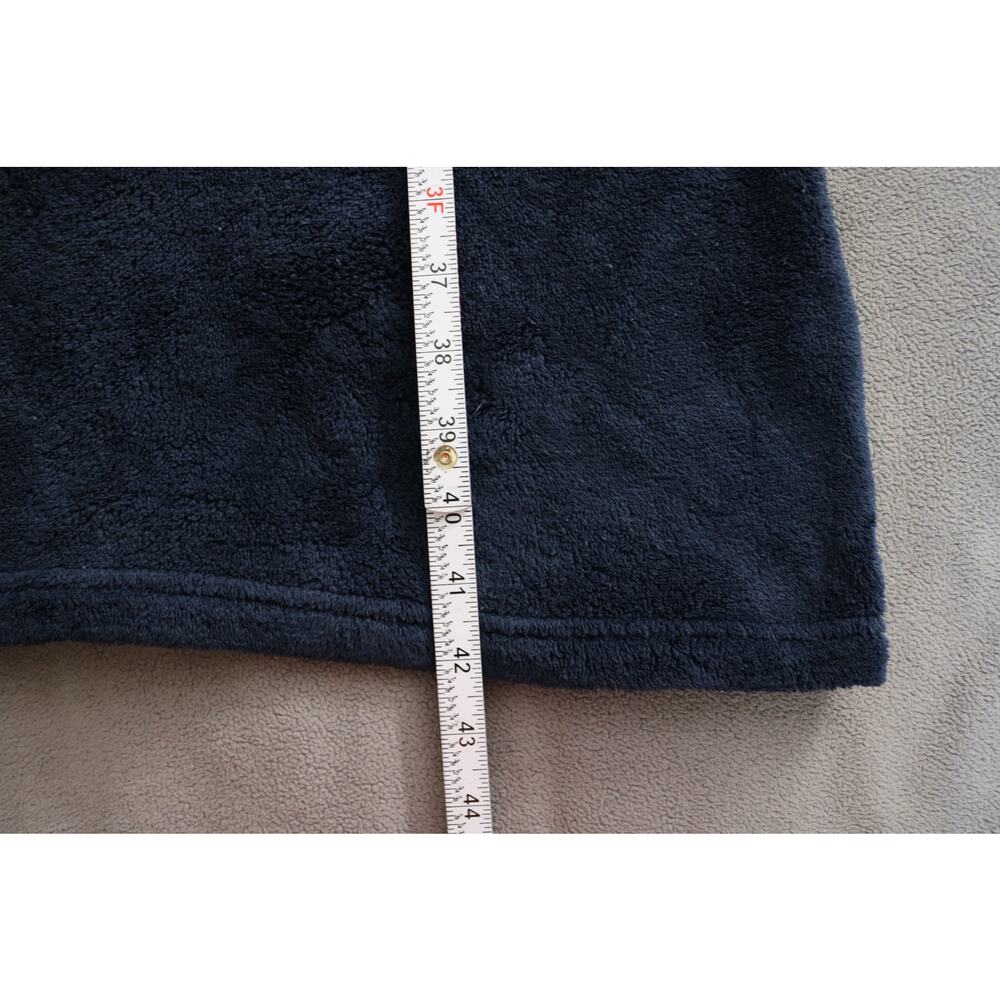 NAUTICA Sleep Robe Mens Navy Blue Soft Fuzzy Belted Pockets Sleepwear Lounge - Picture 6 of 14
